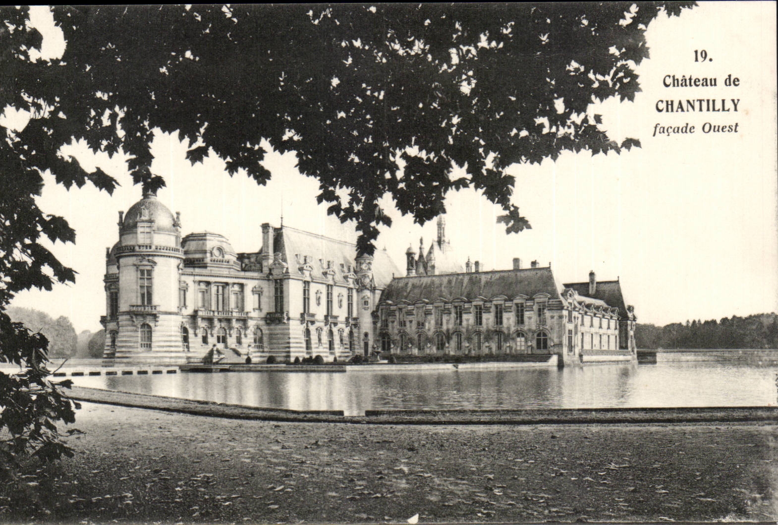 Castle of Chantilly CPA Western Frontage
