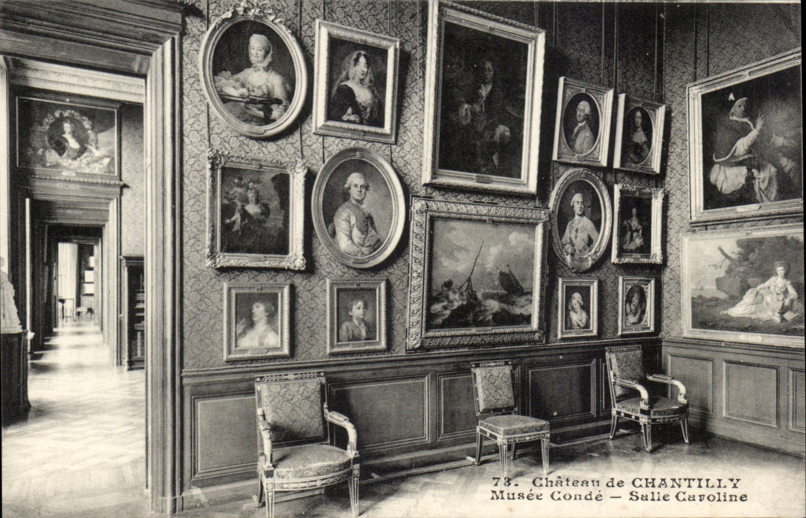 CPA Castle of Chantilly Museum Cop Room Caroline