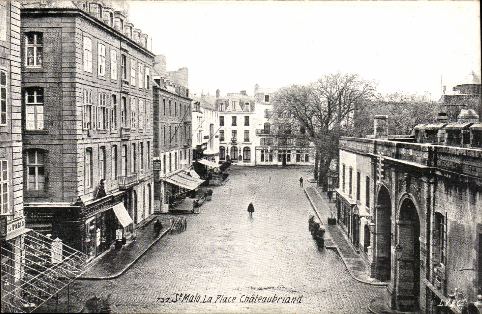 Saint Malo CPA der Platz Chateaubriant