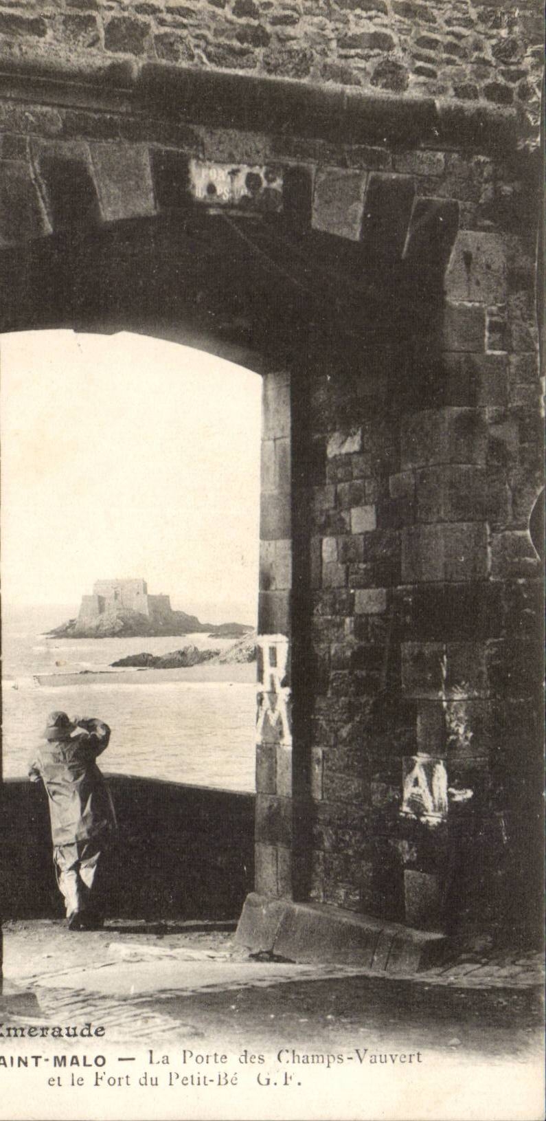 Saint Malo CPA welches die Tur des Vauvert und das Fort der Hafer und der Gerste aufstellt