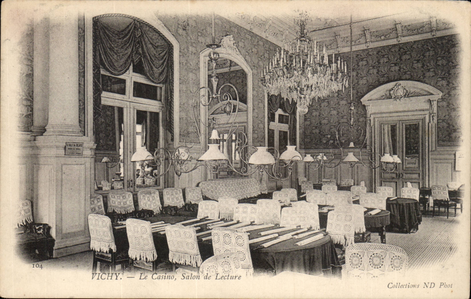 Vichy - Le Casino - Salon de Lecture - CPA 