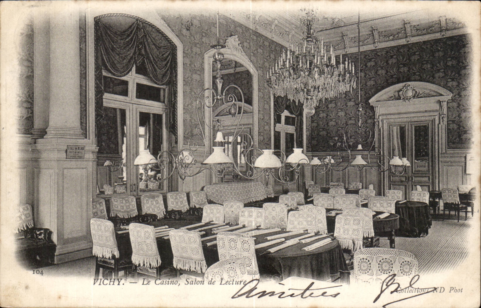 Vichy - Le Casino - Salle de Lecture - CPA 