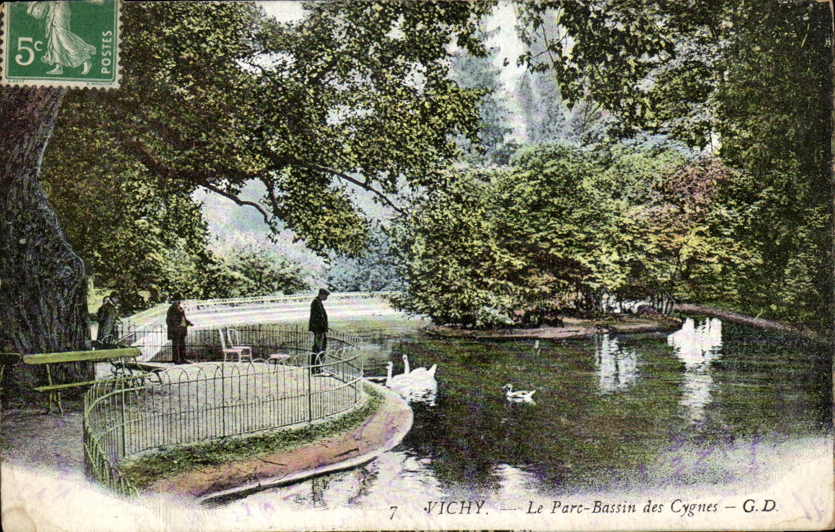 Vichy - Le Parc Bassin des Cygnes - CPA 