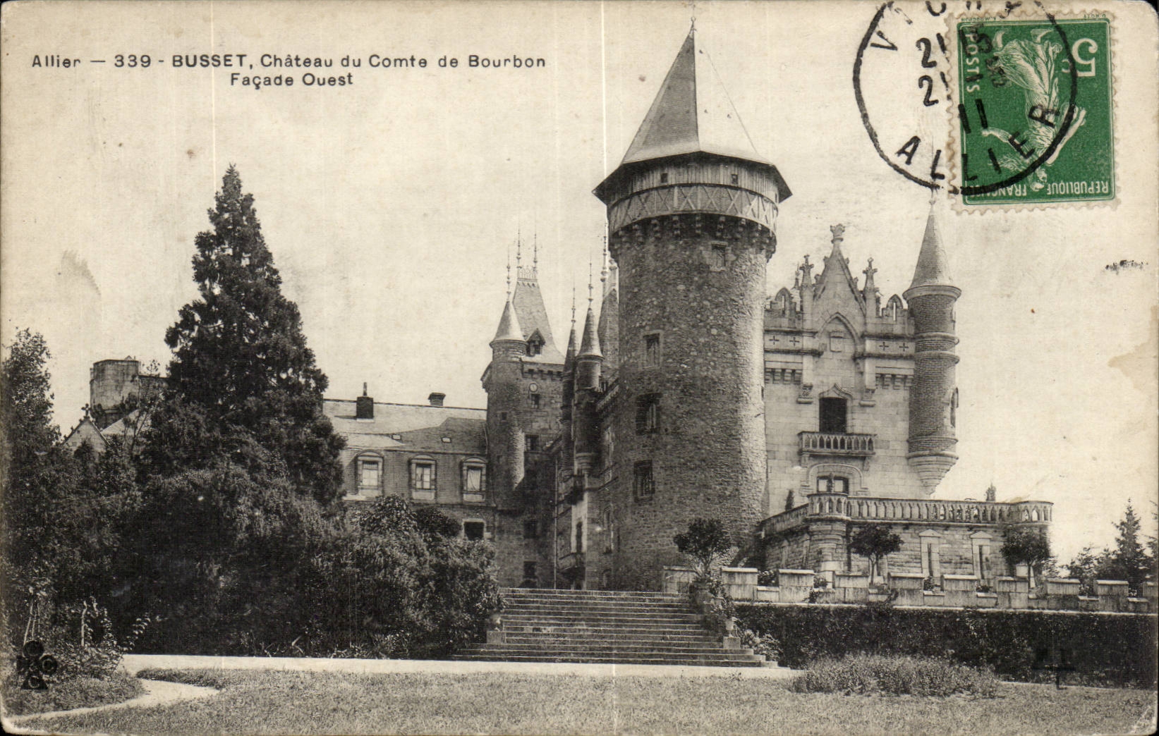 Busset - Castle of the Count de Bourbon - Western Frontage - CPA
