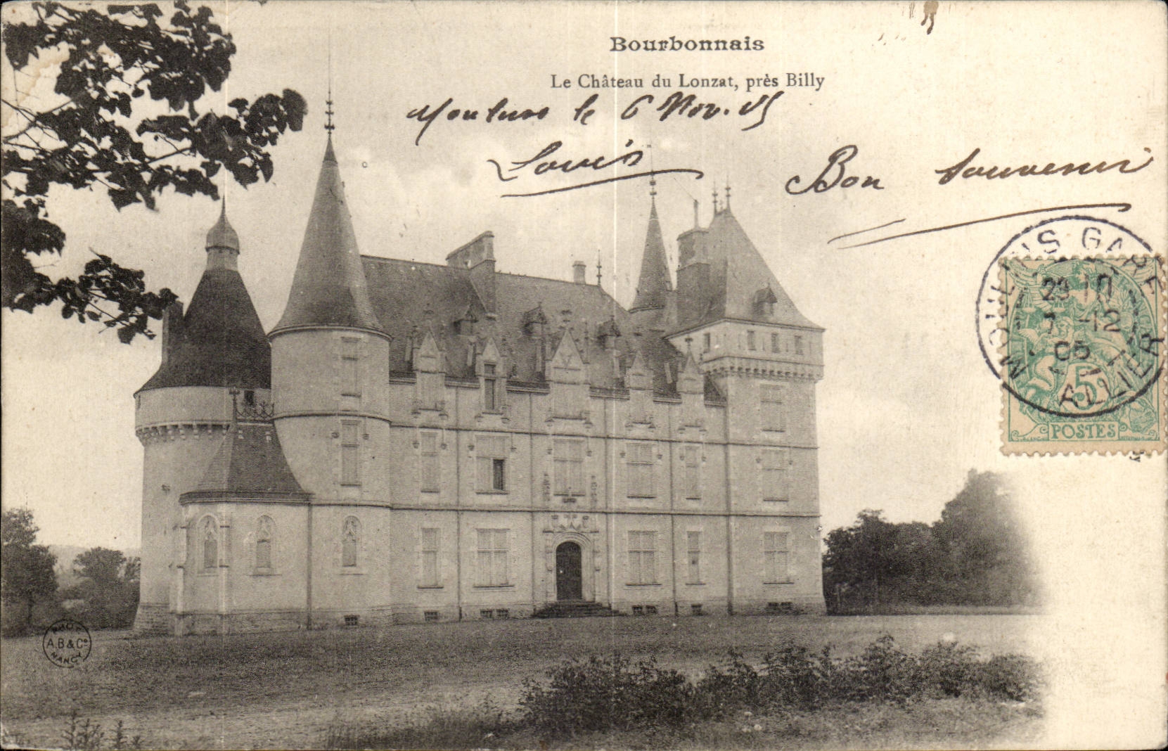Bourbonnais - the Castle of Lonzat close Billy - CPA