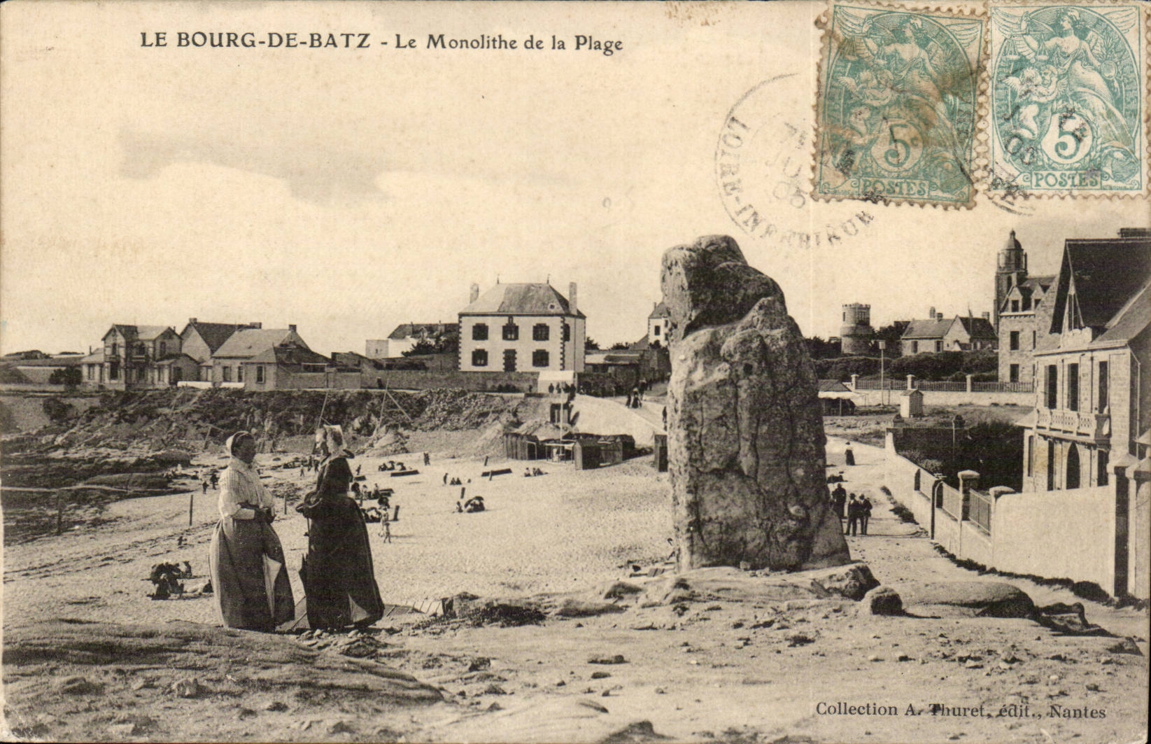 Die Stadt von Batz - der Monolith des Strandes - CPA