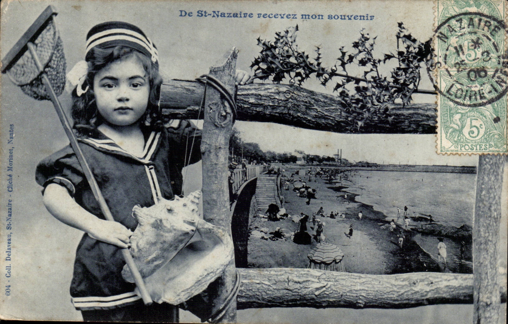 Saint Nazaire - von Str Nazaire mein Gedachtnis empfangen - Kind - hubsches Madchen - CPA