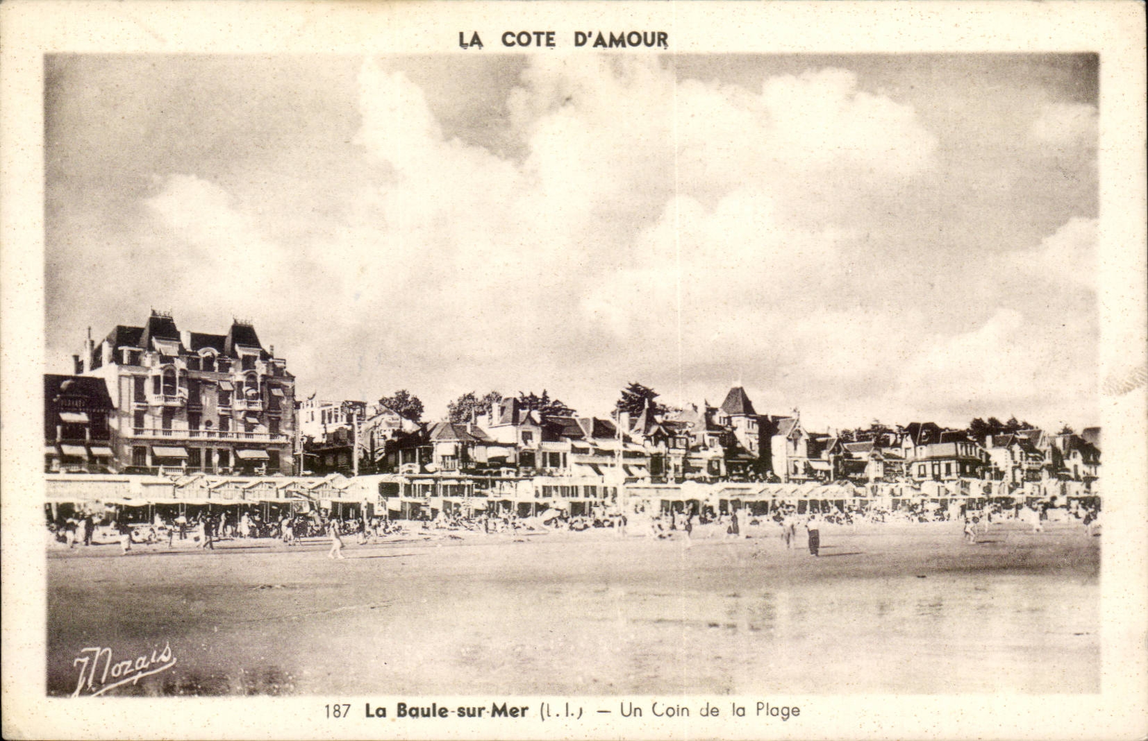 La Baule - eine Ecke des Strandes - CPA
