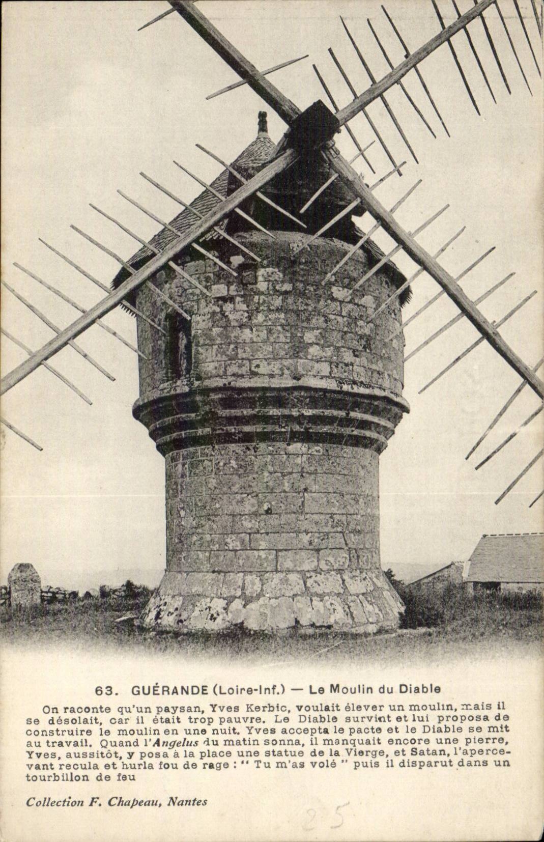 Guerande - the Mill of the Devil - windmill - CPA