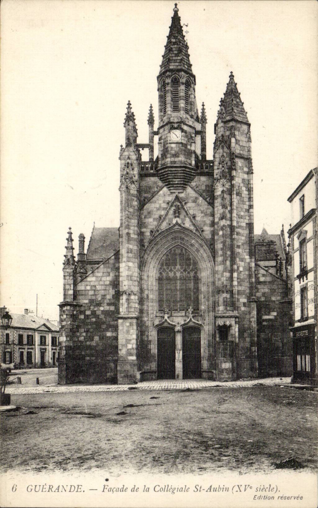 Guerande - Frontage of Collegial St Aubin - CPA