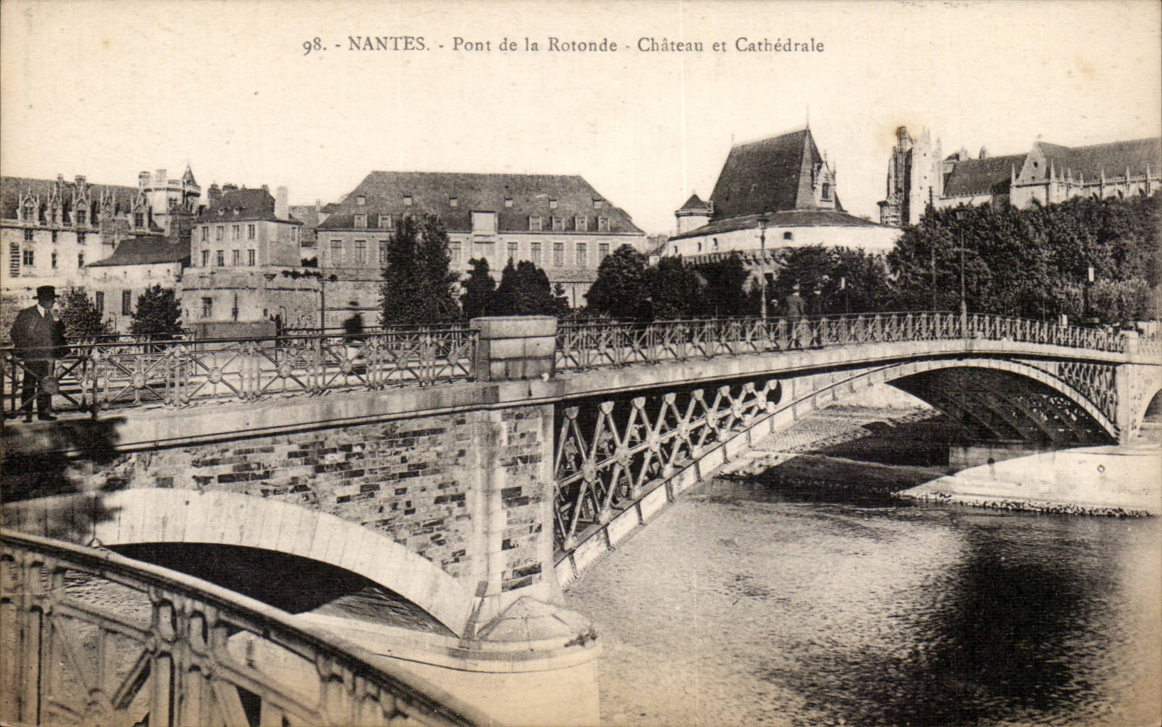 Nantes - Bridge of the Rotunda - Castle and Cathedral - CPA