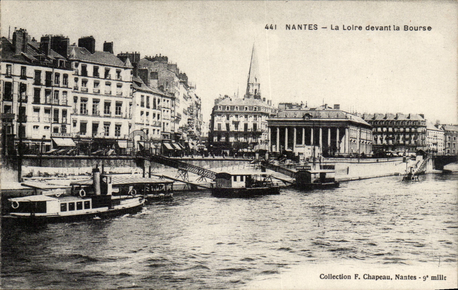 Nantes - the Loire in front of the Stock Exchange - CPA