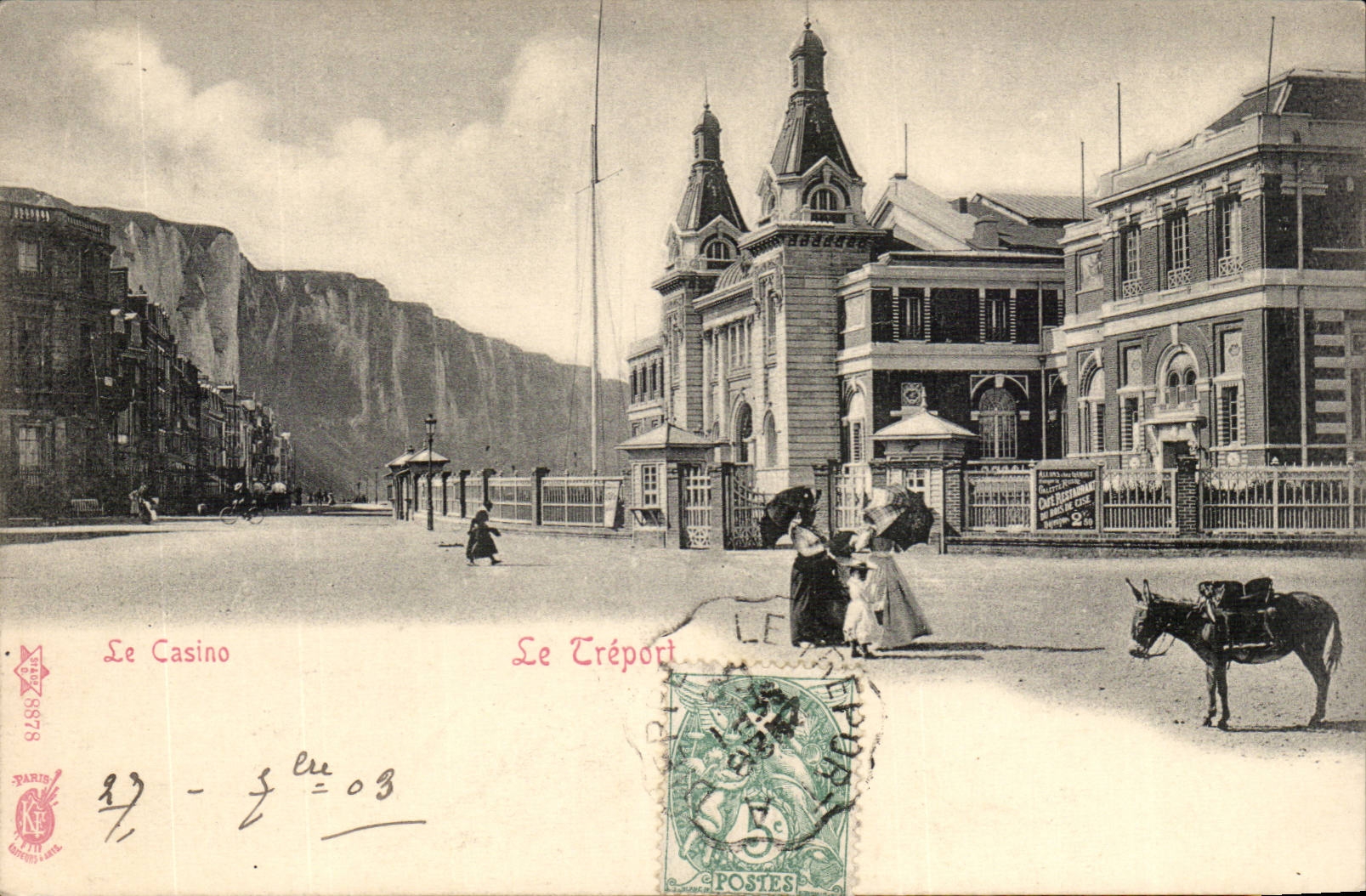 Treport - the Casino - ass - donkey - CPA