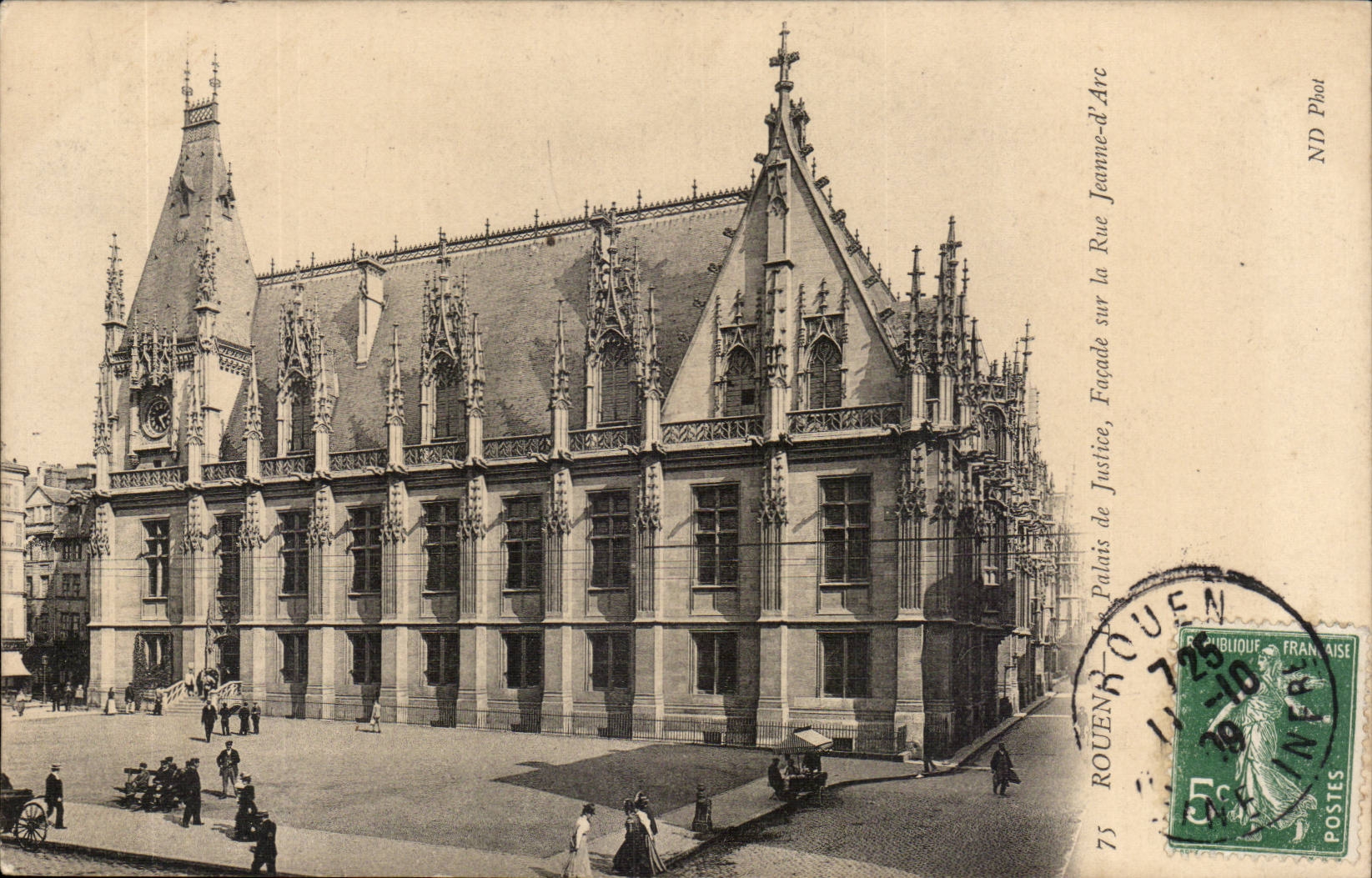 Rouen - Law courts - Frontage on the Street Jeanne d' Arc - CPA