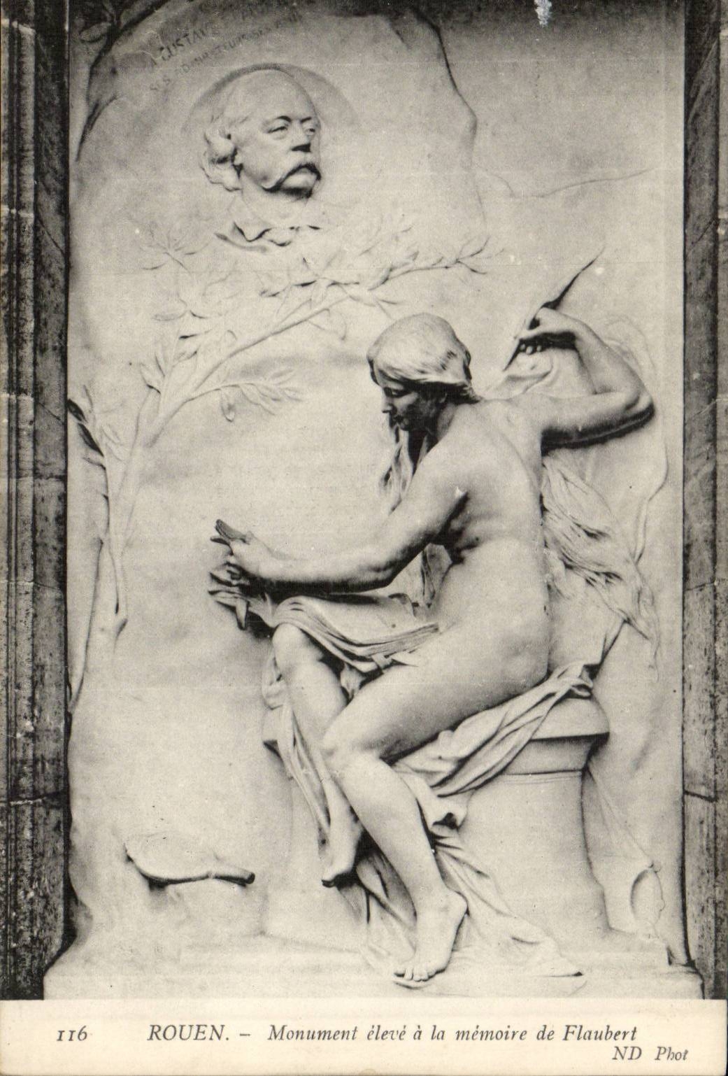 Rouen - Monument raised with the memory of Flaubert - CPA