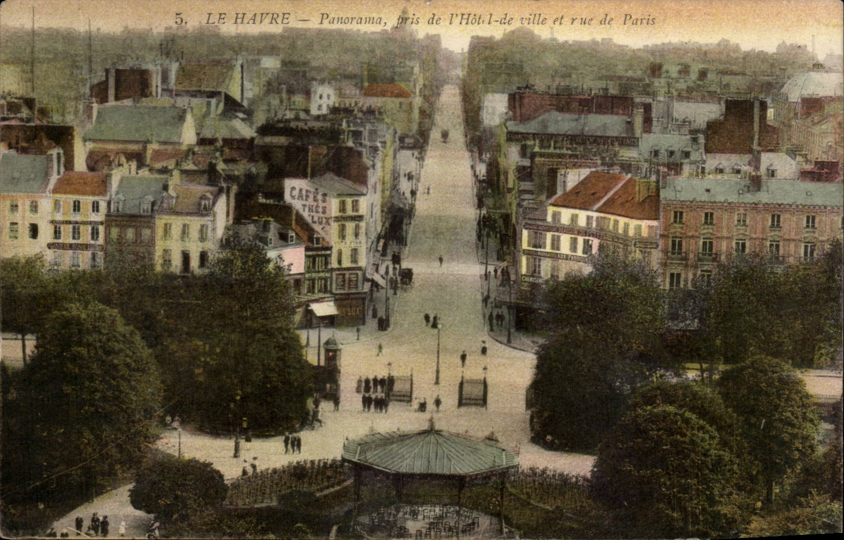 Le Havre - Panorama genommen vom Rathaus und von der Strasse von Paris - CPA