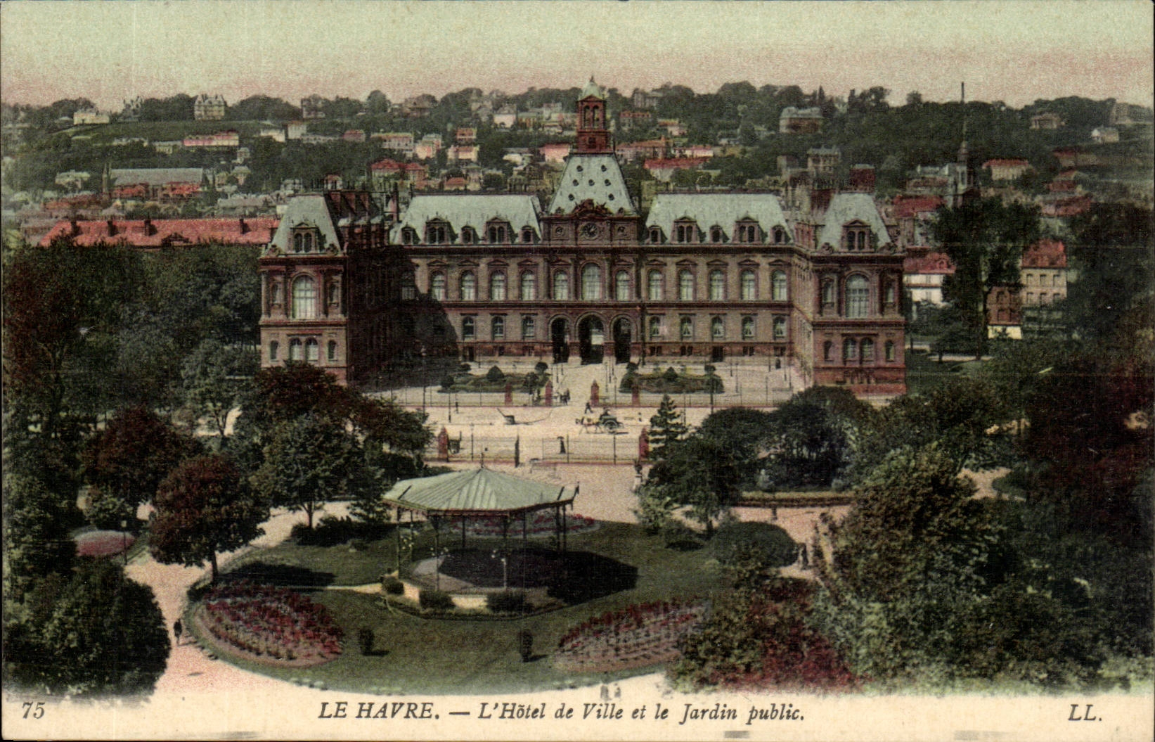 Le Havre - das Rathaus und der allgemeine Garten - CPA