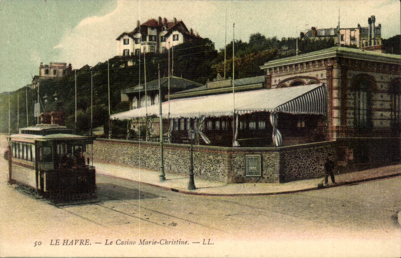 Le Havre - das Kasino Marie Christine - Forderwagen - CPA