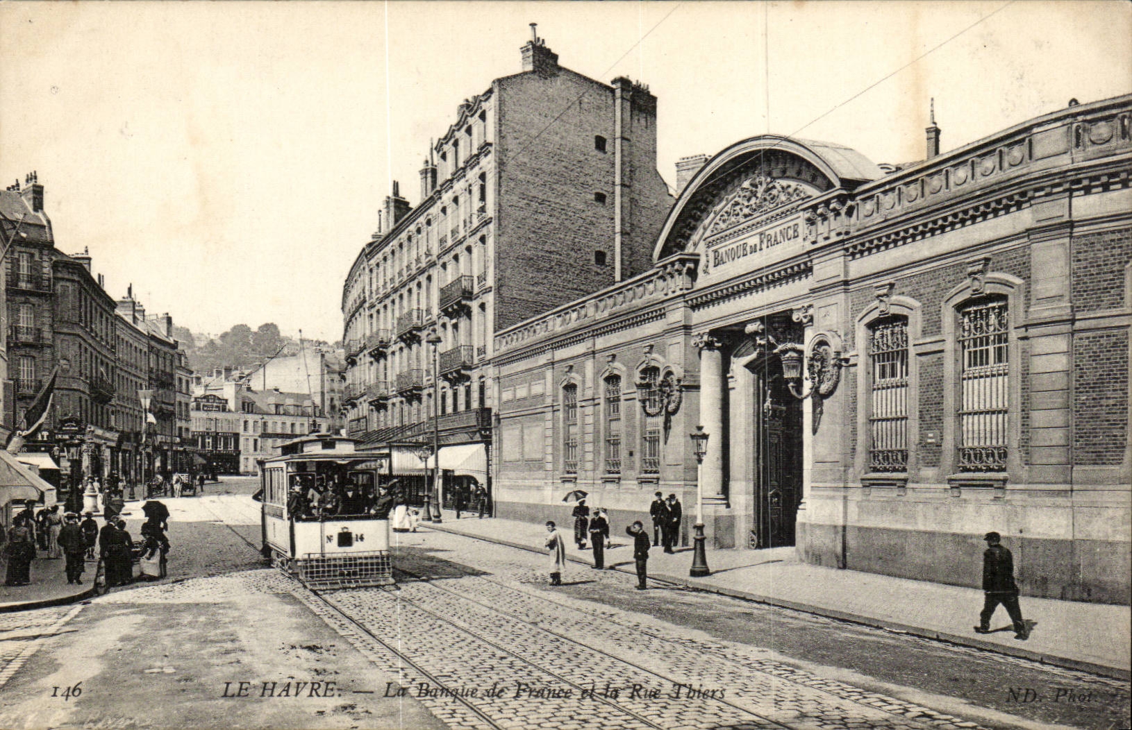 Le Havre - die Strasse Thiers - Forderwagen - CPA
