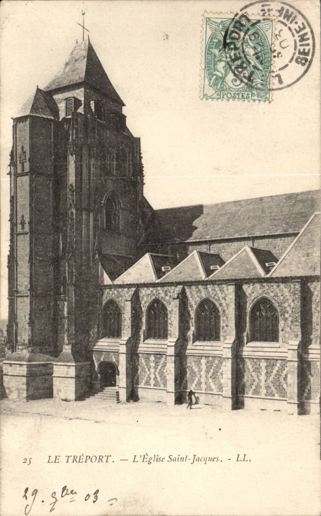 Treport - die Kirche Saint Jacques - CPA