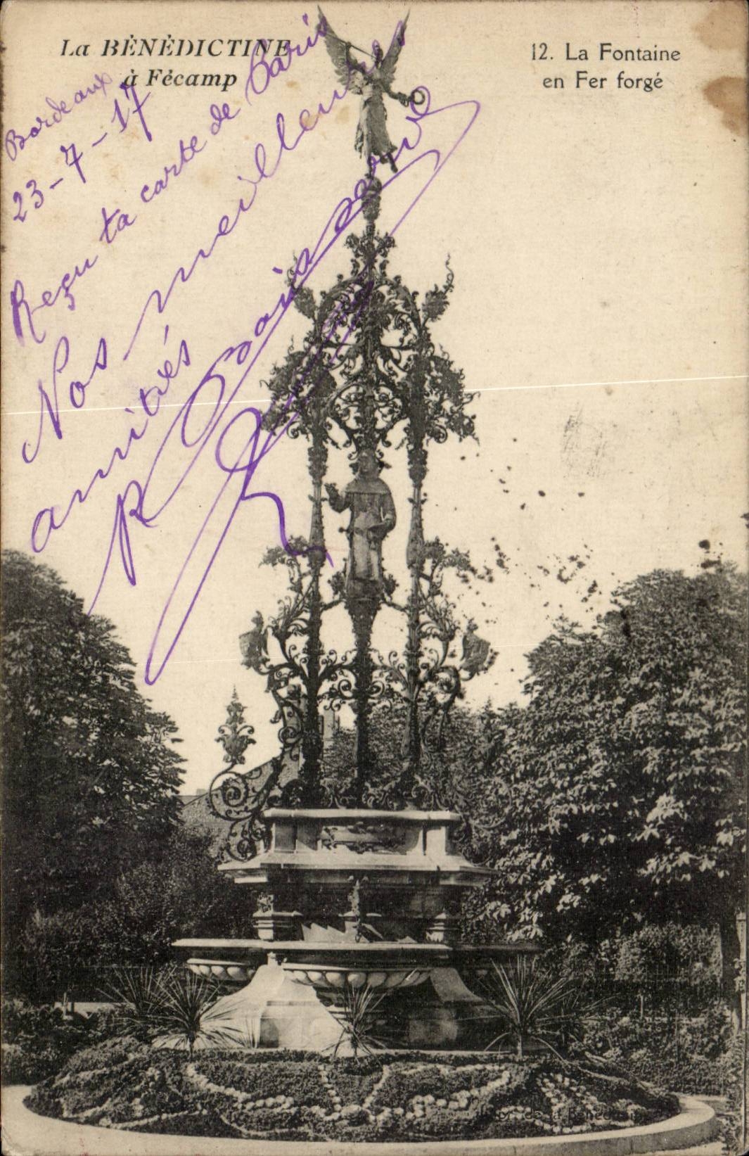 Fecamp - der Segen - der bearbeitetes Eisen Brunnen CPA