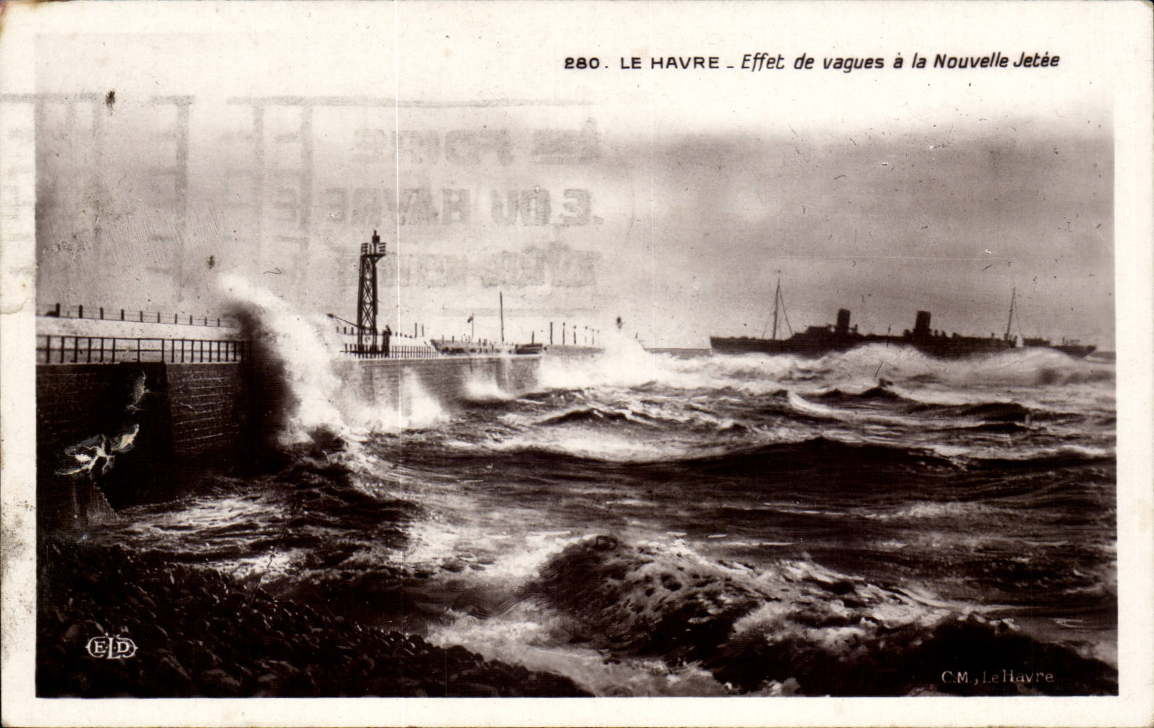 Le Havre - Effekt bewegt zum neuen Pier wellenartig - CPA