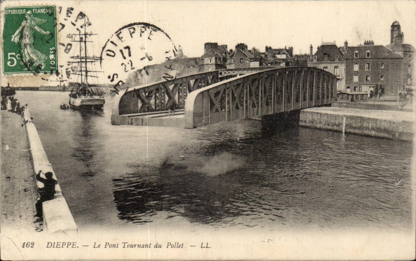 Le Havre - die rotierende Brucke von Pollet - Schicht entfernt - CPA