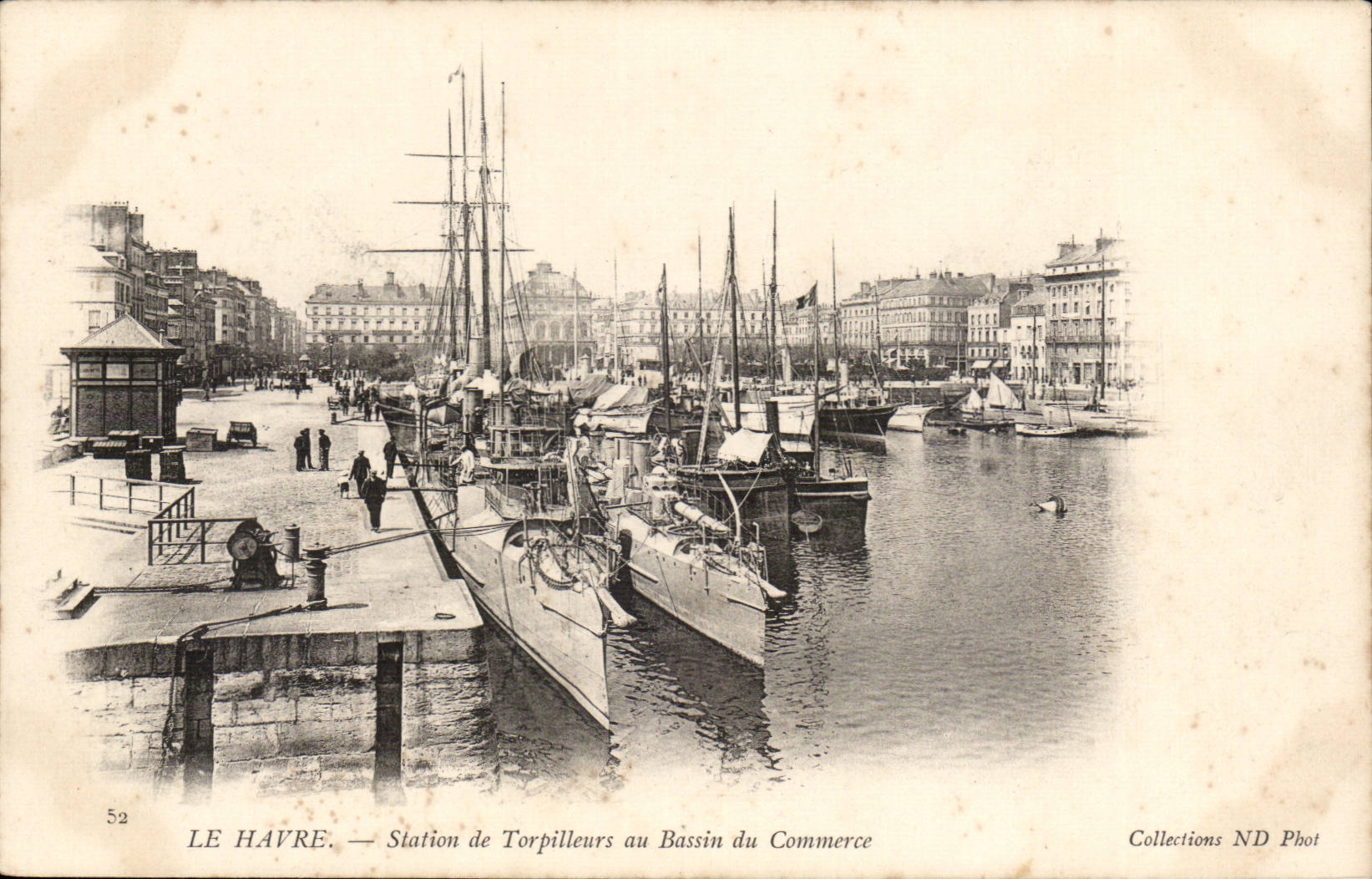 Le Havre - Station der Zerstorer zur Bassin-Werbung - CPA