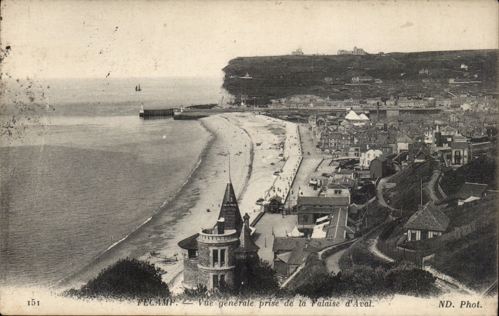 Fecamp - Ansicht genommene Klippe von stromabwarts - CPA