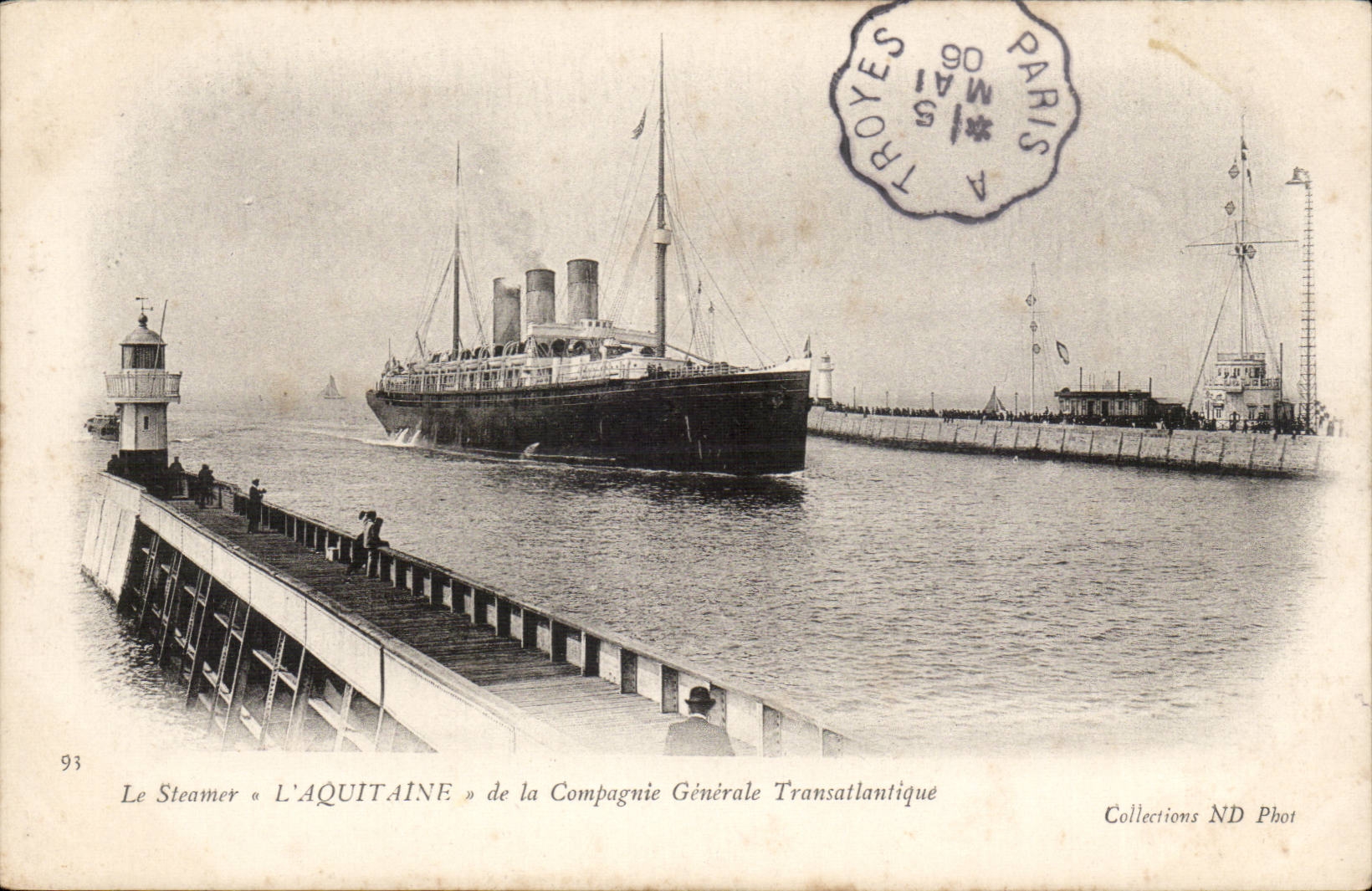 Steamer Aquitaine of Transatlantic General Company - steamer - CPA