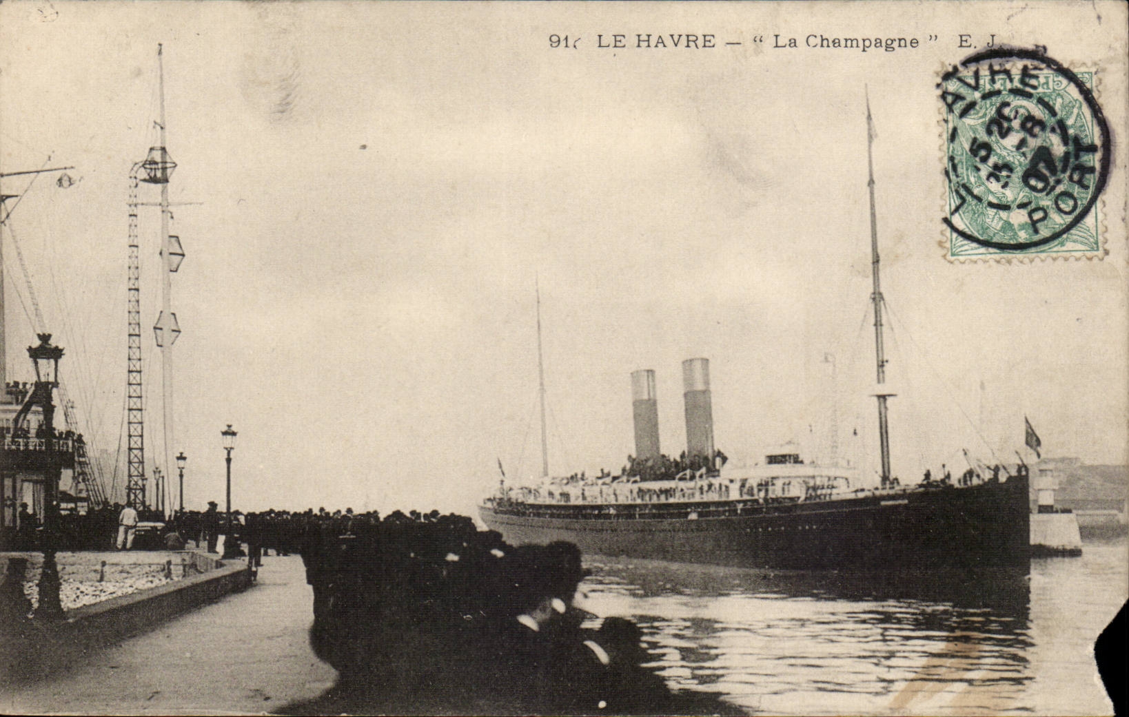 Le Havre - Steamer the Champagne - steamer - CPA