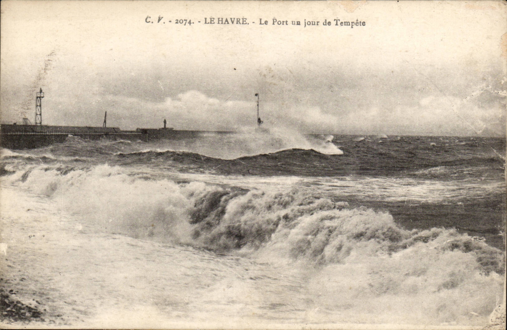 Le Havre - der Port Tag des Sturms - CPA