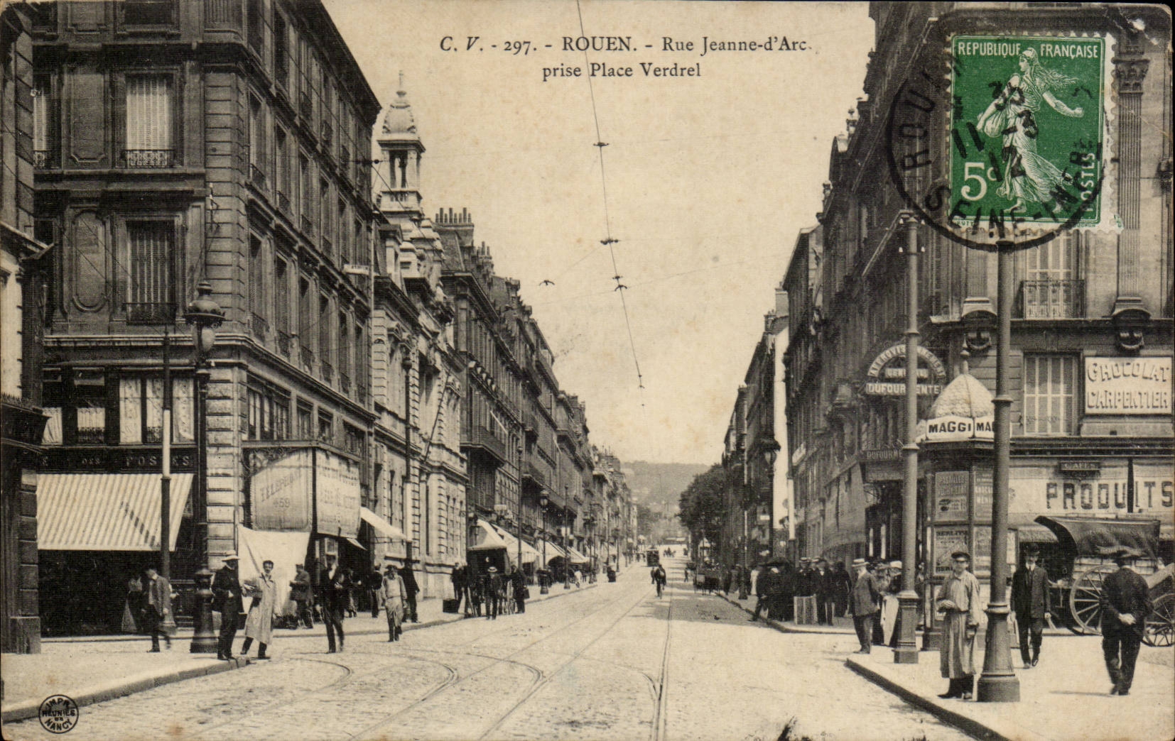 Rouen - Street Jeanne d' Arc taken Verdrel Seat - CPA