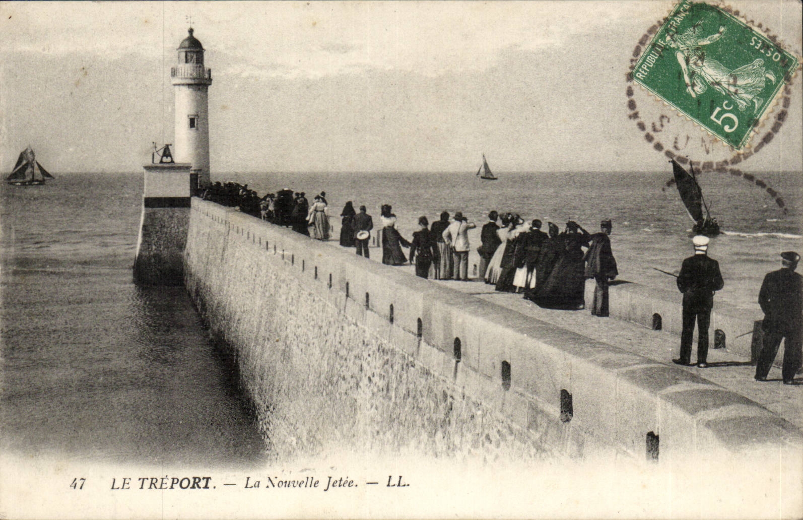 Treport CPA neu das jete (Leuchtturm)