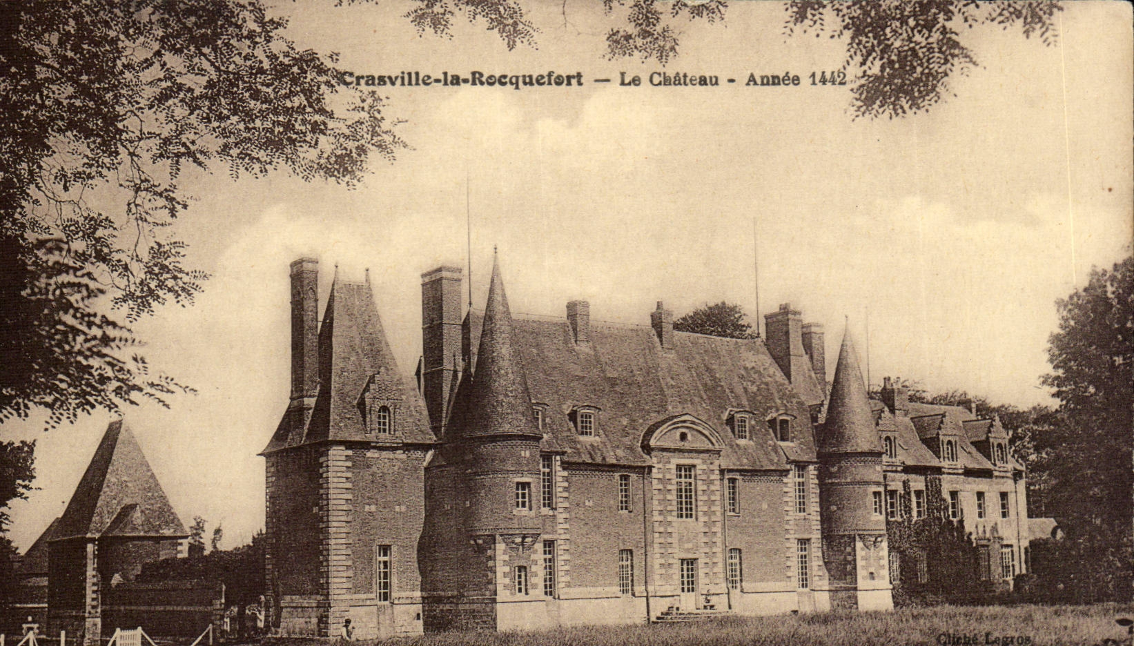 Crasville Roquefort CPA the castle year 1442
