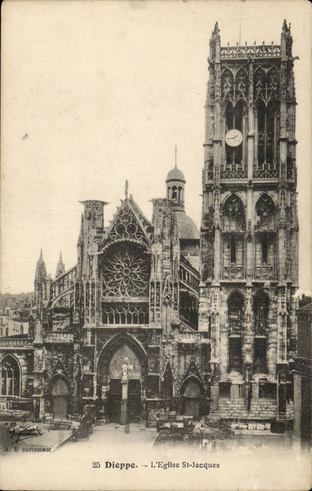 Dieppe CPA the church Saint Jacques