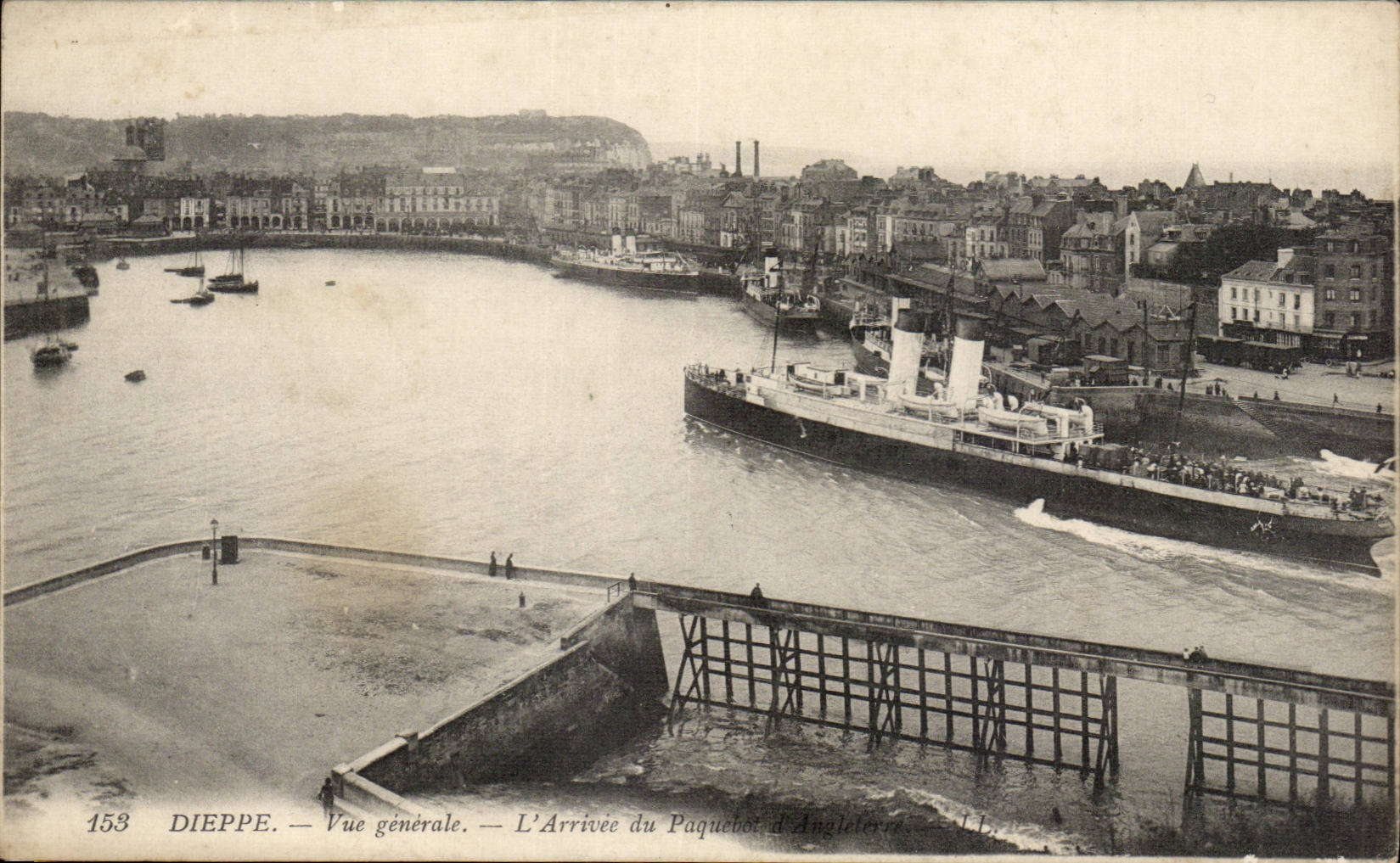 Dieppe CPA View the arrival of the steamer of England