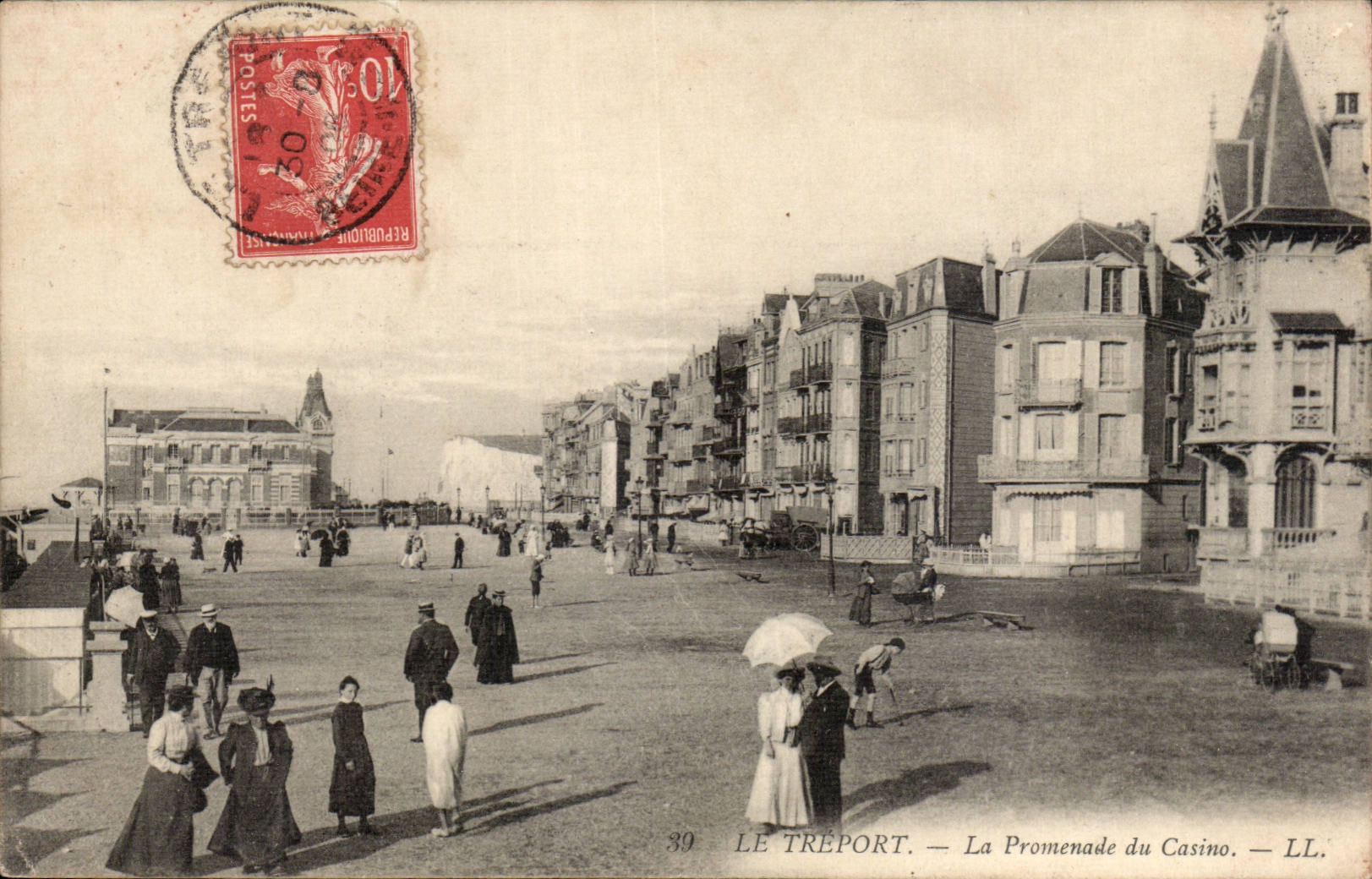 Treport CPA Weg des Kasinos