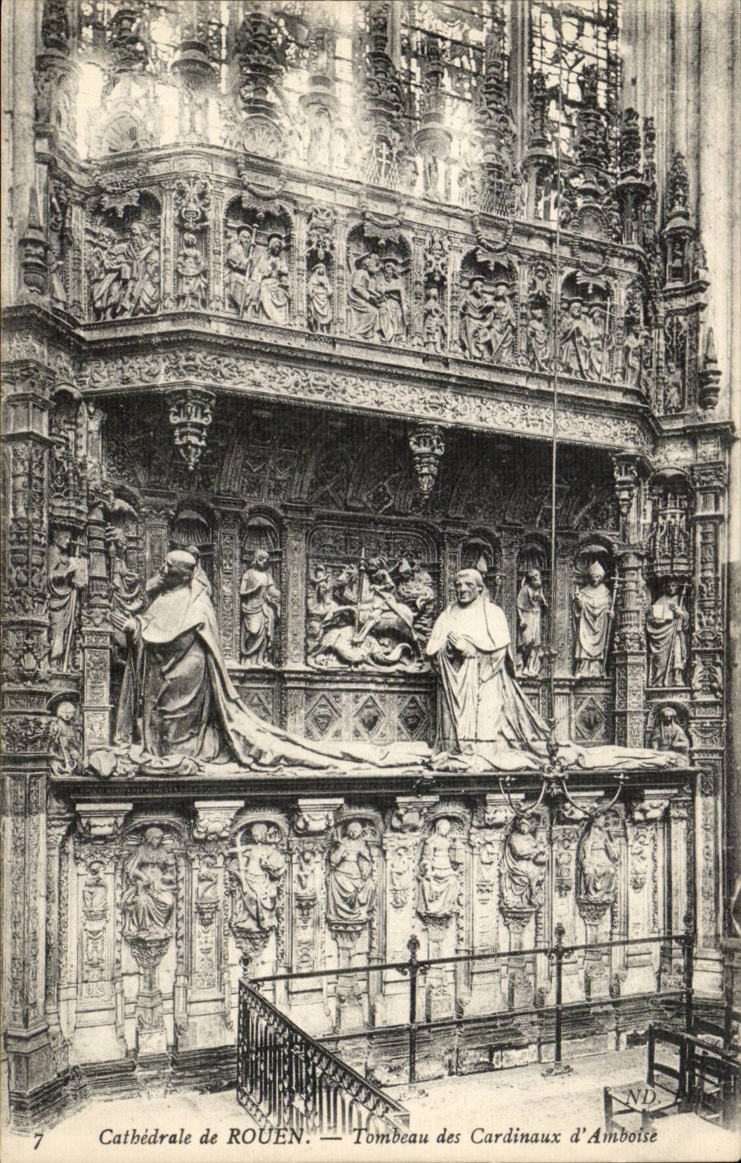 Rouen CPA Cathedral Tomb of the cardinals of amboise