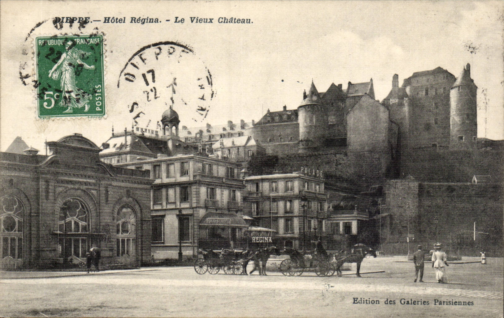 Dieppe CPA Regina Hotel the old castle