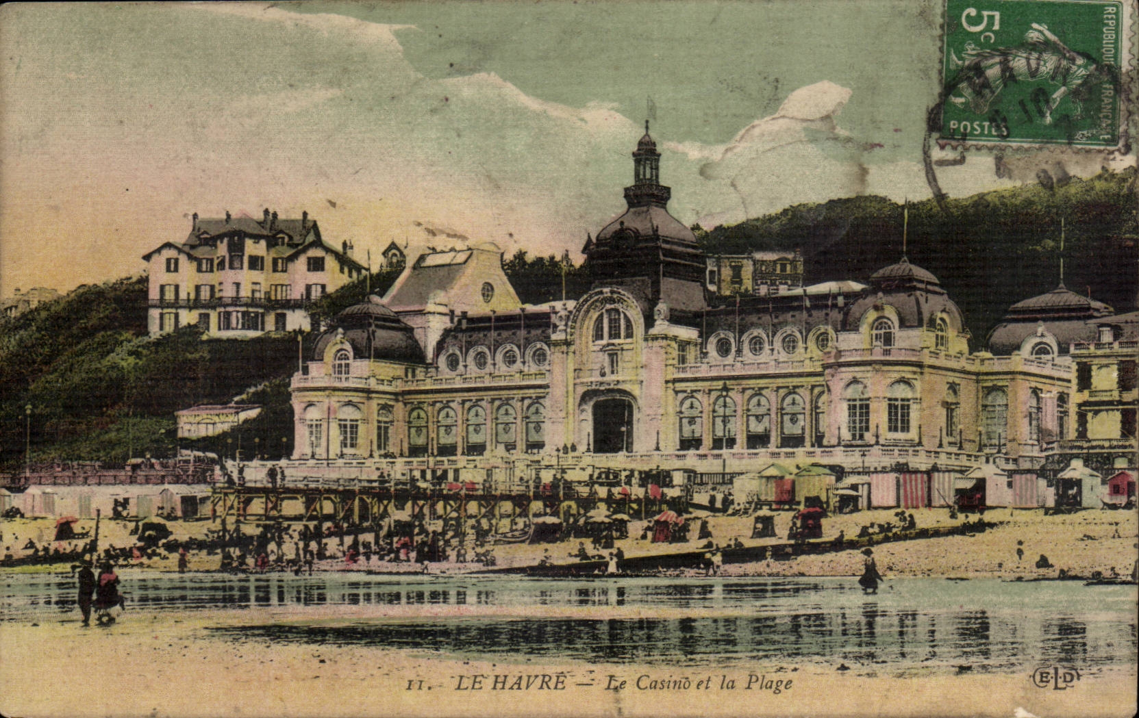 Le Havre CPA das Kasino und der Strand