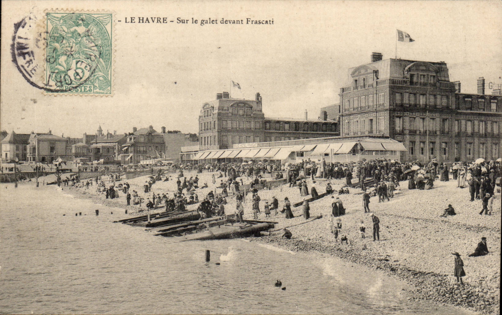 Le Havre CPA on the roller in front of Frascati