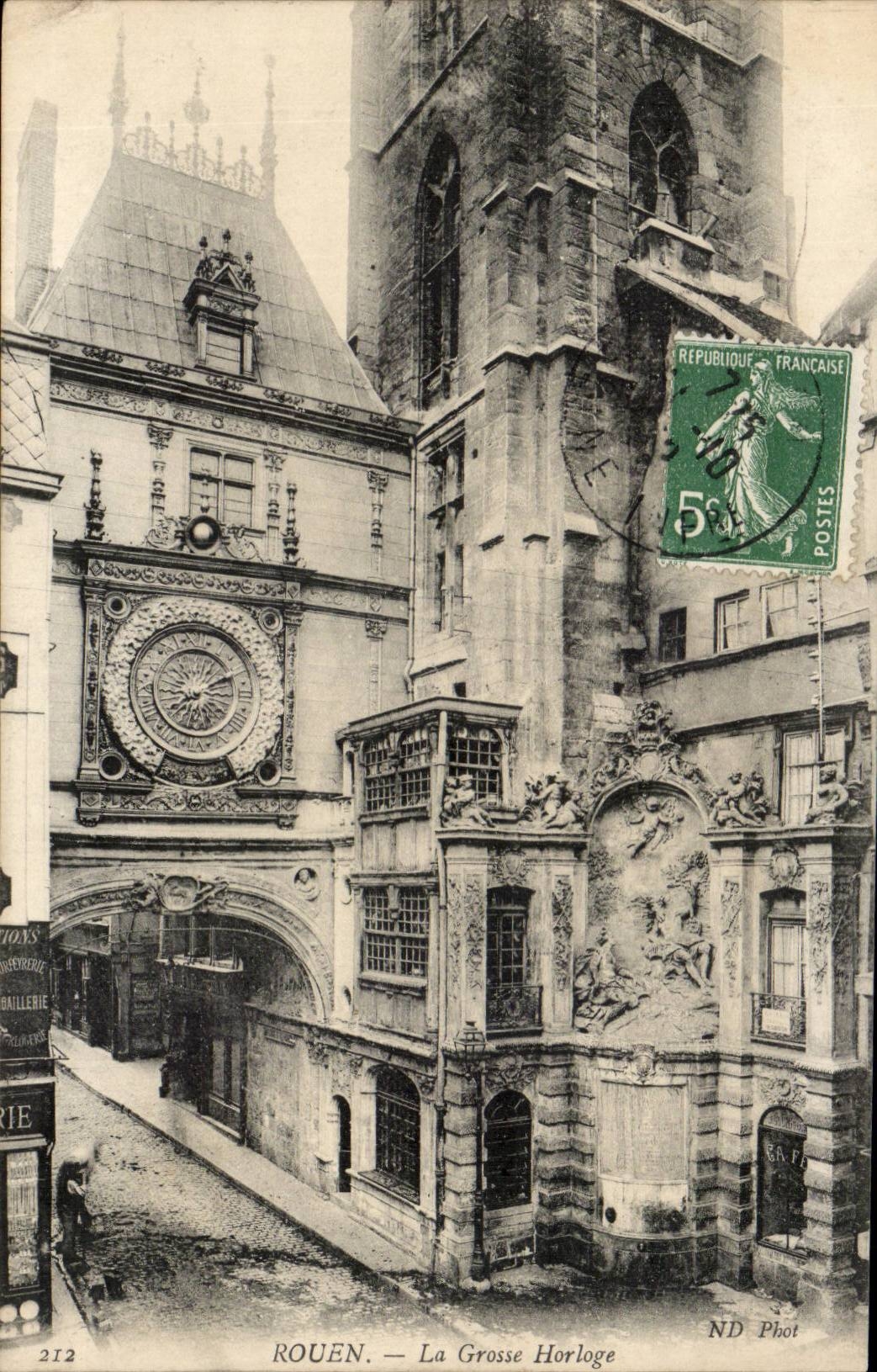 CPA Rouen the large clock