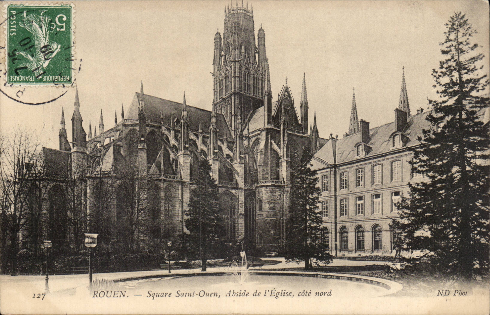 CPA Rouen Square Saint ouen Abside of the church Dimensions Northern