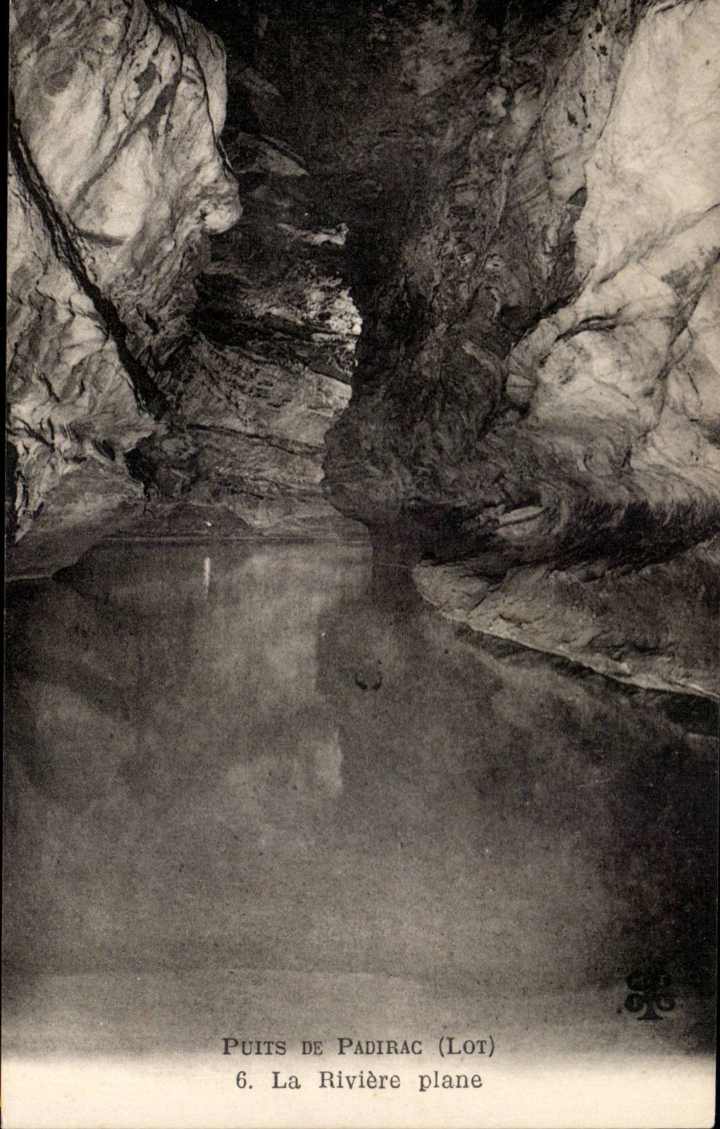 Well of Padirac CPA the plane river