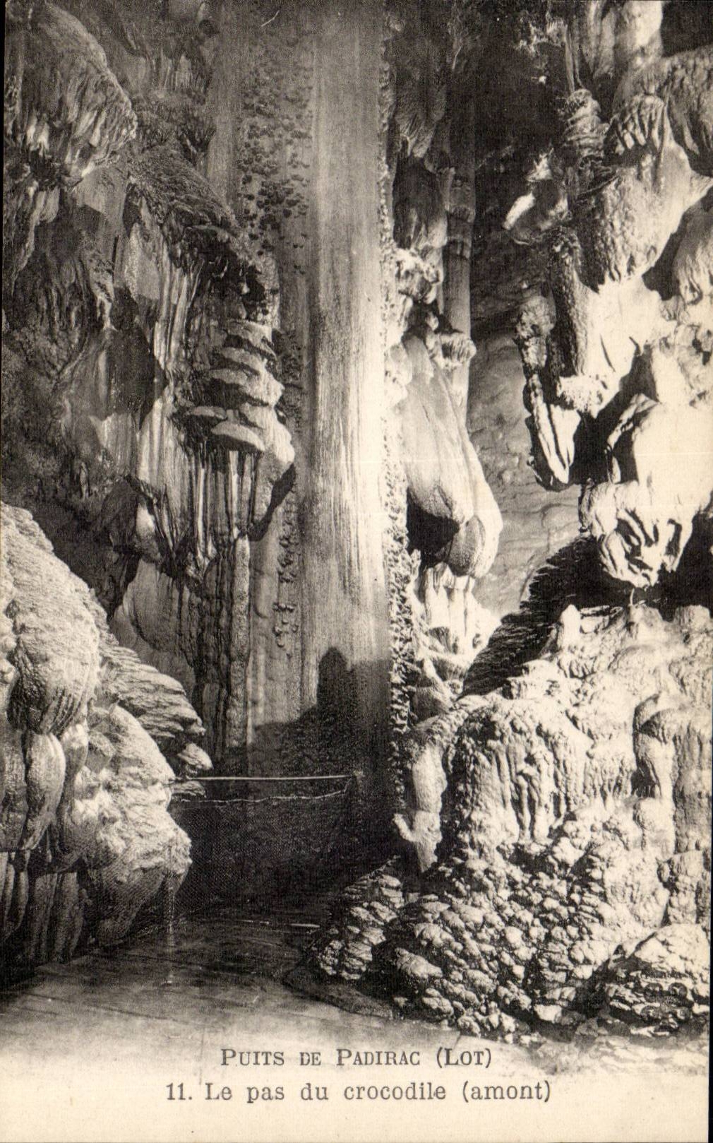 Well of Padirac CPA the step of the crocodile (upstream)