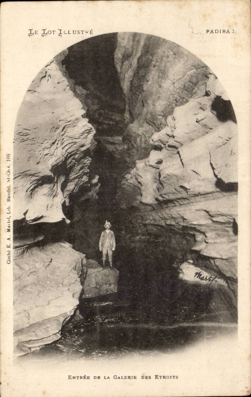 Padirac CPA Entering of the gallery of the Narrow ones