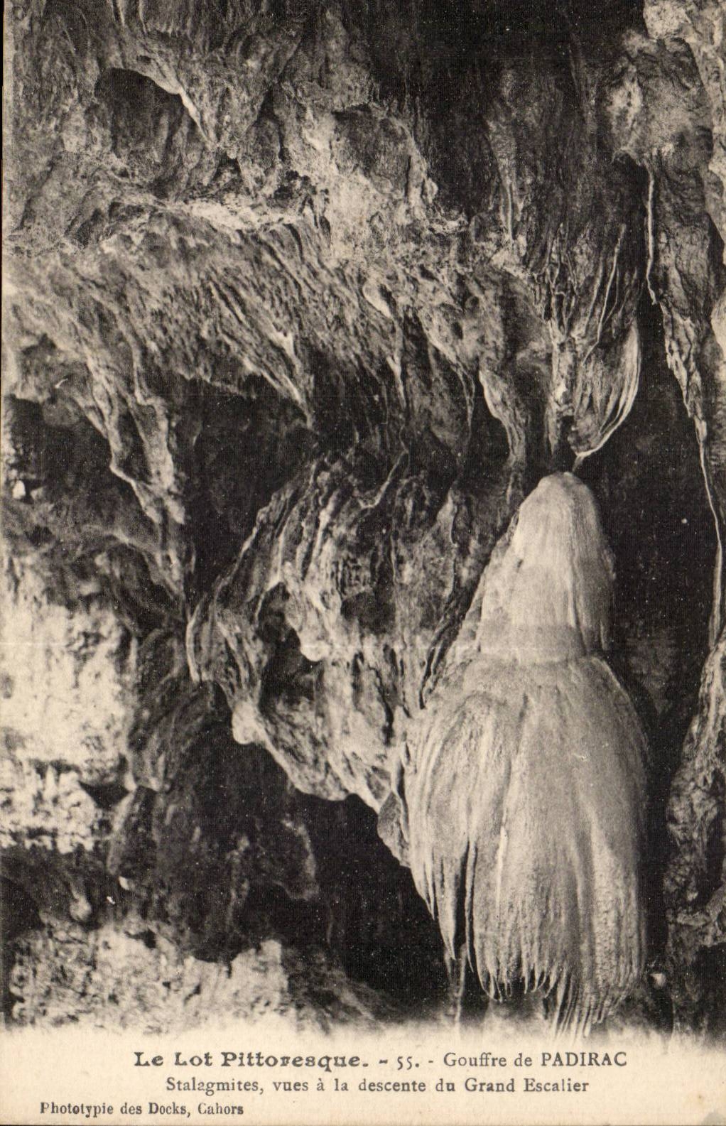 CPA Gouffre of Padirac Stalagmites seen has Al descent of the large staircase