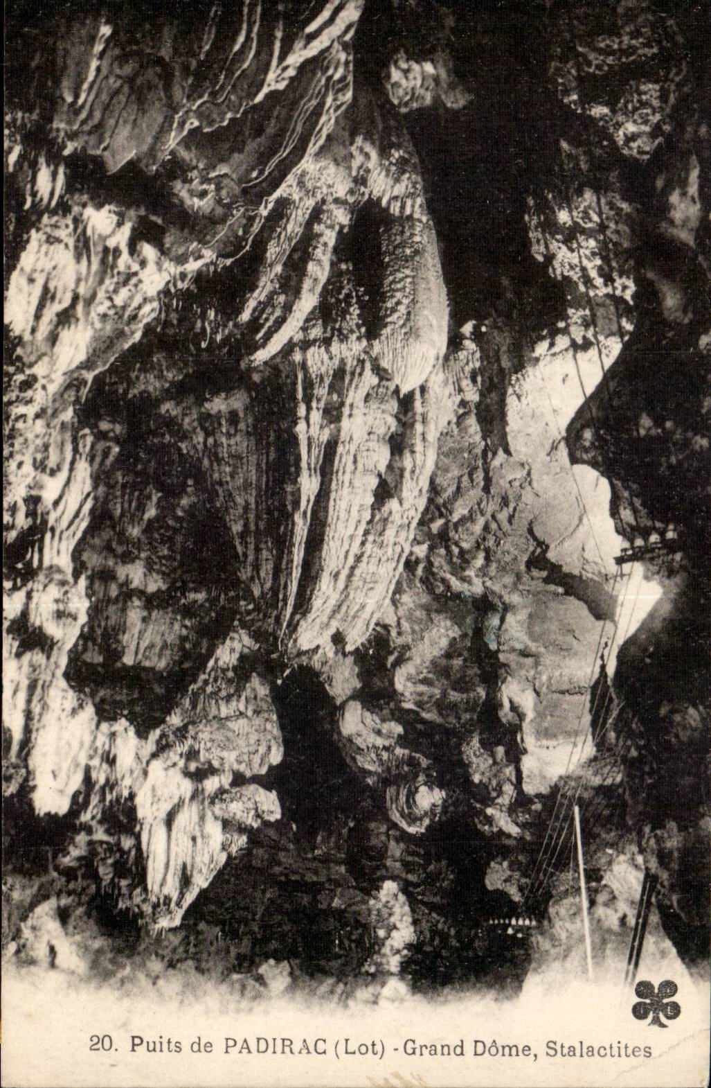 CPA Well of Padirac Large dome Stalactites