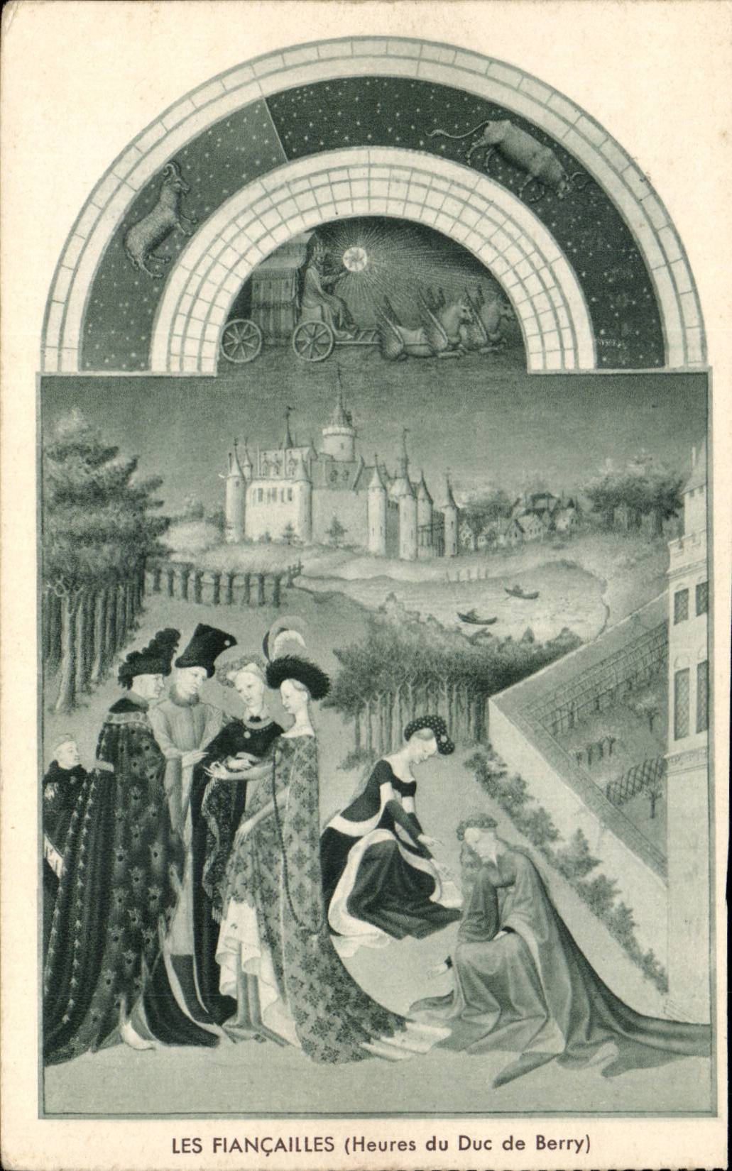 CPA Les fiancailles (heures du duc de bErry)